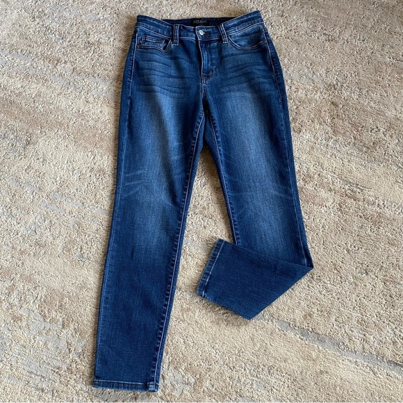 Judy Blue Slim Fit Dark Wash Tapered Leg Jeans JB82428DK: 28/7 - Picture 1 of 10